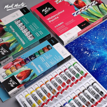 【全网低价】蒙玛特(Mont Marte)水彩颜料24色12ml 水彩画套装儿童美术画画可水洗颜料 色彩颜料学生绘画透明颜料PMHS0049美术写生 【全网低价】蒙玛特(Mont Marte)水彩颜料24色12ml 水彩画套装儿童美术画画可水洗颜料 色彩颜料学生绘画透明颜料PMHS0049美术写生