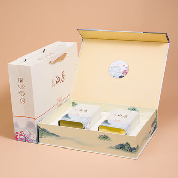 盒空礼盒一斤茶叶空盒通用半斤福鼎礼品盒 白色一品江山/2合1/半斤装