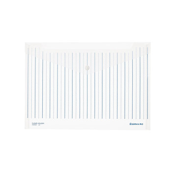 齐心(Comix)齐心(Comix)10只A4透明按扣文件袋 资料收纳袋 塑料防水档案袋EA6007 蓝 齐心(Comix)齐心(Comix)10只A4透明按扣文件袋 资料收纳袋 塑料防水档案袋EA6007 蓝