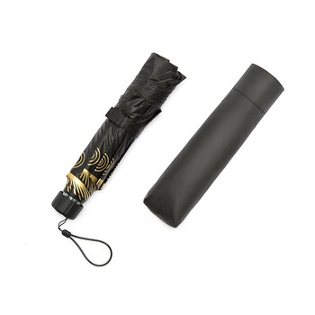 天堂金色雨季全遮光黑丝黑胶三折晴雨伞34156E(57cm*8K) 天堂金色雨季全遮光黑丝黑胶三折晴雨伞34156E(57cm*8K)