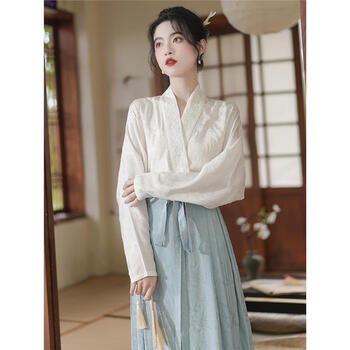 琉语新中式宋制汉服飞机袖上衣搭配国风改良版马面裙女套装日常穿搭秋