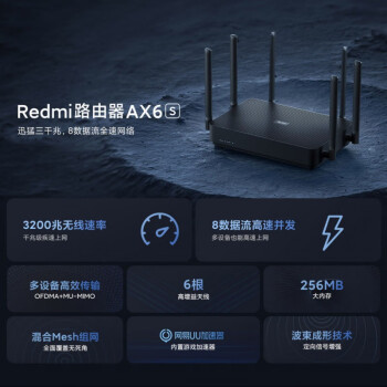 紅米ax6000路由器 小米redmi路由器 ax6s ax3000 ax1800 傑霆 redmi