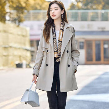 巷槿瞳真值锦约唯衣风衣女士中长款2023秋季女装新款英伦风大一外套