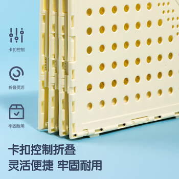 得力（deli）三联可折叠桌面书立置物架六一儿童节礼物书收纳 桌上收纳书架书籍挡靠文件框 TB505白色