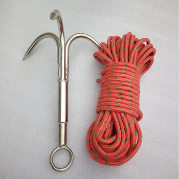 不锈钢大号三爪飞虎爪锚钩三钩水草锚钩三爪钩清除水底障碍登山攀岩