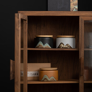 苏氏陶瓷(SUSHI CERAMICS)手绘山水画三色茶叶罐 储存罐陶瓷密封罐精美礼盒J0628 苏氏陶瓷(SUSHI CERAMICS)手绘山水画三色茶叶罐 储存罐陶瓷密封罐精美礼盒J0628