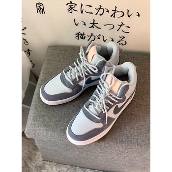 耐kecourtborough女子春季灰蓝粉小乔治城高帮运动休闲板鞋  35.