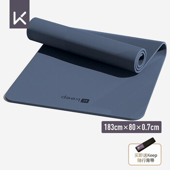 Keep瑜伽垫男 健身垫183*80cm加宽加厚防滑隔音减震训练垫男士运动垫