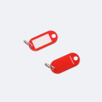 得印钥匙牌扣钥匙标签牌钥匙标签贴钥匙扣链2466物业办公钥匙吊牌贴办公用品红色50个/盒