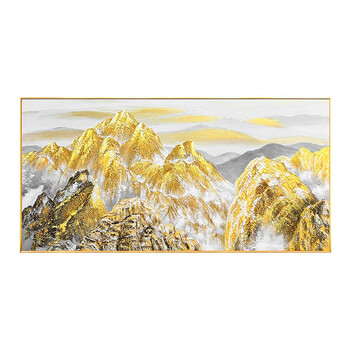 岙筱轻奢高端现代简约北欧手绘油画客厅装饰画背靠金山沙发背景墙挂画