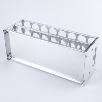 海斯迪克 HKCX-13 铝制试管架 实验室多功能离心管架 试管展示放置架 40孔-孔径22.5mm 