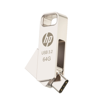 惠普（HP）64GB Type-C USB3.2 Gen1 手机电脑两用U盘x206c 读速高达200MB/s全金属双接口多功能学习办公优盘