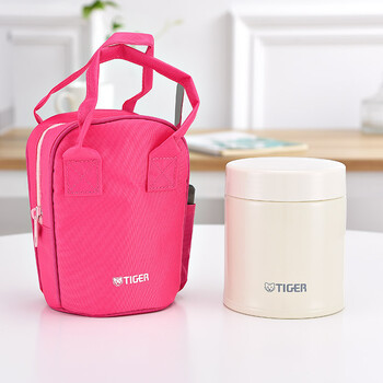 虎牌（TIGER）焖烧杯大容量真空不锈钢焖烧保温便当盒MCH-A50C-CK米白色500ml