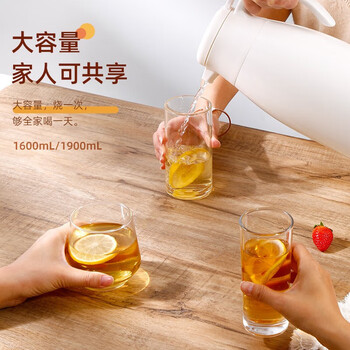 富光家用保温壶水壶暖水瓶保温瓶玻璃内胆家居热水瓶暖水壶1.0L