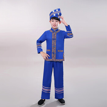广西壮族三月三儿童少数民族表演服装苗族演出服312岁男童舞蹈服饰宝