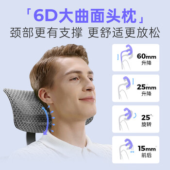 Ergonor保友优b2代 人体工学椅电脑椅办公椅护腰电竞椅 黑色网