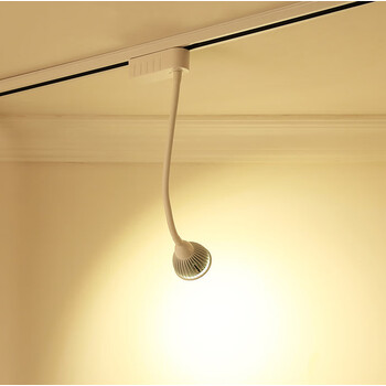 软管射灯led 轨道灯白色明装小射灯过道服装店客厅酒吧弯管导轨灯