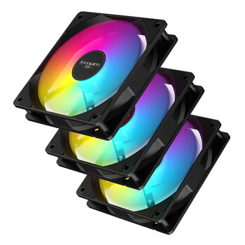 雷匠（RAYARTI）炫彩 12CM机箱风扇 3个套装（多色定彩/轴心发光/大4P串联/液压轴承）