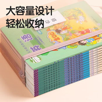 得力（deli）网纱拉链袋文件袋一年级 文具袋透明学科分类袋试卷作业收纳 彩色款5科混装PP115A
