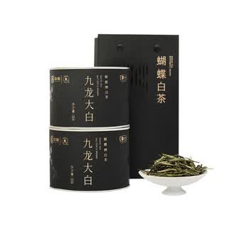 中茶茶叶白茶蝴蝶白牡丹特级松溪白牡丹九long大白黑罐装35g*2罐
