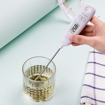 得力(deli)直插探针式温度计 厨房食品温度计油温计婴儿奶温计水温计电子温度计 白色8897 得力(deli)直插探针式温度计 厨房食品温度计油温计婴儿奶温计水温计电子温度计 白色8897