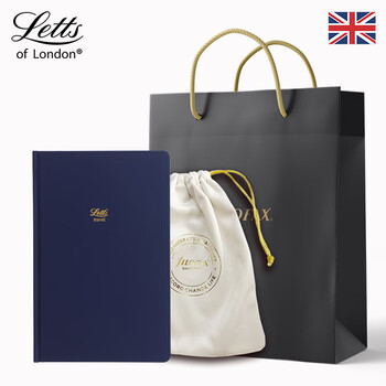 Filofax＆Letts联名款英国进口记事本ICON图标系列定页笔记本中号海军蓝旅行内页本090155