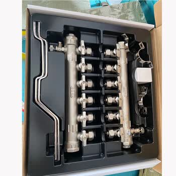 地暖丰分水器一寸分集水器家用全铜一体锻造工程分水器日丰六路分水器