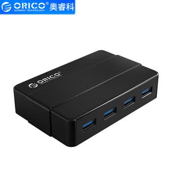 奥睿科（ORICO）USB3.0分线器高速4口HUB扩展坞集线器笔记本电脑一拖四拓展坞多接口转换器 带12V电源H4928