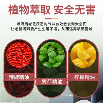 鼠道难驱鼠剂发动机舱汽车专用老鼠药驱鼠神器老鼠克星老鼠闻就跑500ml