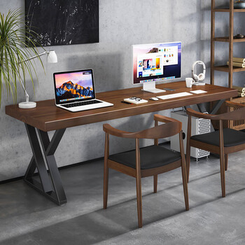 金沙公爵（Duke Kingtha）实木电脑桌长条桌子现代简约家用卧室双人书桌 豪华:1.4桌厚5