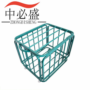 中必盛 篮球收纳框球车篮球推车球框收纳篮球车装球车 绿色90*80*80