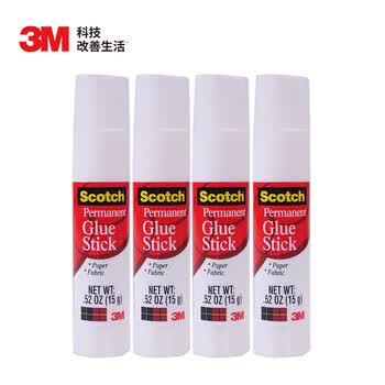 3M 胶棒 思高 PVP 白色强力胶棒 固体胶/固体胶棒/固体胶水 6015 4支装