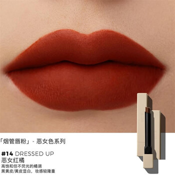 e烟管唇粉唇膏哑光裸色口红豆沙不掉色沾杯唇 #14 dressed up 盛装