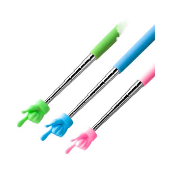 离草 指读棒儿童手指棒教鞭指点笔读书教师指读棒伸缩小手指棒指读笔点读棒教杆教棒手笔 可爱粉1支