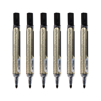 派通(Pentel)直液后压式油性记号笔 液态墨水大头笔大容量快干圆头笔NLF50 黑色6支装 派通(Pentel)直液后压式油性记号笔 液态墨水大头笔大容量快干圆头笔NLF50 黑色6支装