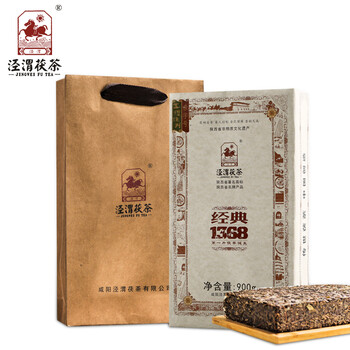泾渭茯茶黑茶 中秋节礼品 咸阳茯茶 陕西特产 金花茯砖茶 经典1368 900g 泾渭茯茶黑茶 中秋节礼品 咸阳茯茶 陕西特产 金花茯砖茶 经典1368 900g
