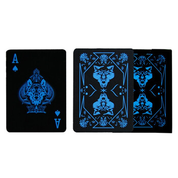 【京东新品】扑克牌狼牌黑色塑料防水可水洗扑克牌创意近景魔术道具花