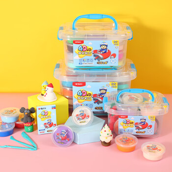 晨光（M&G）萌萌飞侠系列超轻粘土橡皮泥12色黏土学生儿童玩具盒装带工具JKE04528 1盒装