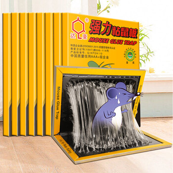 达豪 粘鼠板一强力粘板捕鼠神器窝老鼠贴端老鼠实惠装10张