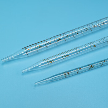 冰禹 AB40231 玻璃刻度吸管 滴管 长吸管具环标吸管 刻度吸量管 移液管 0.1ML（非A级）