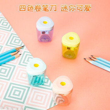 得力（deli）12只装彩色转笔刀学生文具铅笔密封门卷笔刀削笔刀 教师奖励学生文具考试儿童生日礼物男女孩