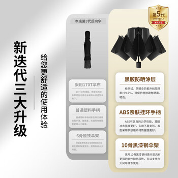 米波迪（Meebordi）雨伞遮阳伞太阳大号加固雨伞加固加厚男士雨伞反向伞便携蓝色定制