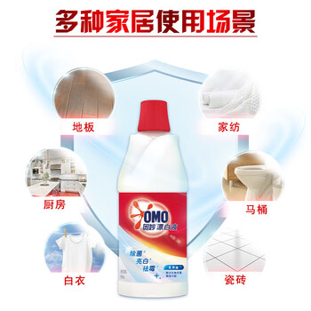 奥妙（OMO） 白漂液680G+3合一洗衣液480g 去渍去异味 新旧包装随机发