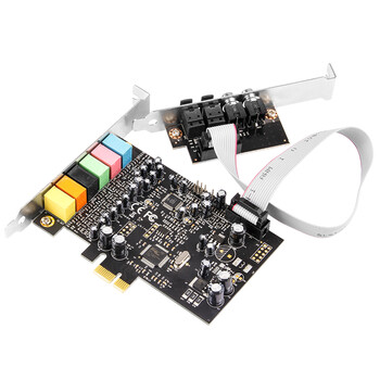 魔羯PCIE x1声卡内置原声环绕游戏7.1声卡8声道输出光纤同轴无损播放 MC2207