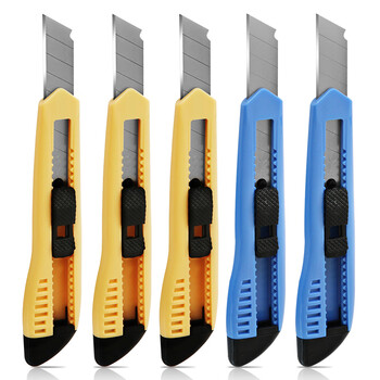 得力（deli）大号通用办公家具美工刀/裁纸刀 手动锁定 颜色随机 办公用品 2003