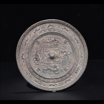 【鬼市】a1008 清 四灵纹铜镜