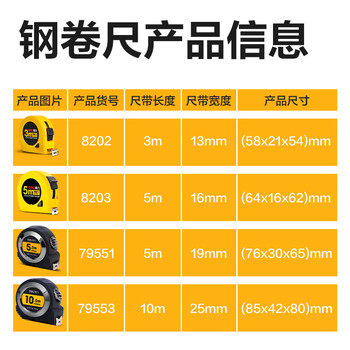 得力(deli)5m全包胶自锁钢卷尺 精准测量便携尺子 办公用品 79551 黑色 得力(deli)5m全包胶自锁钢卷尺 精准测量便携尺子 办公用品 79551 黑色