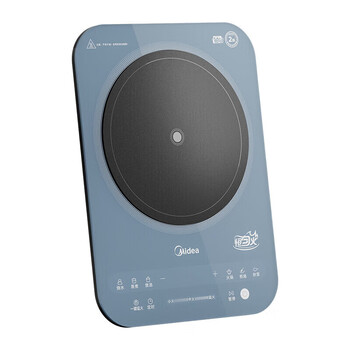 美的（Midea）电磁炉 家用超薄电磁灶 四重防水彩色面板 恒温匀火 预约定时 配炒锅汤锅 MC-22RB09
