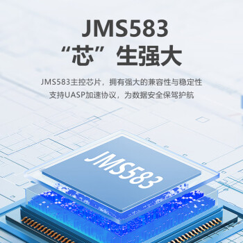 佳翼（JEYI）M.2 NVMe移动硬盘盒 Type-c 3.2 Gen2 固态SSD硬盘外置盒 全铝外壳内置涡轮散热风扇 旋风斑马