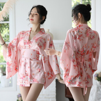 日式和服性感浴袍女和服睡衣女性感情趣和服女正装樱花日本浴衣 和风睡袍睡裙cos公关女装54粉色可爱樱花和服套装均码80 130斤 图片价格品牌报价 京东